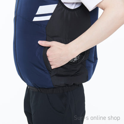 サンエス 空調風神服 反射パイピング付き 安全性の高い脇ファンワークベスト 【ベスト】KF92322