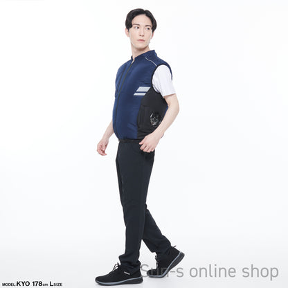 サンエス 空調風神服 反射パイピング付き 安全性の高い脇ファンワークベスト 【ベスト】KF92322