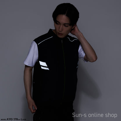 サンエス 空調風神服 反射パイピング付き 安全性の高い脇ファンワークベスト 【ベスト】KF92322