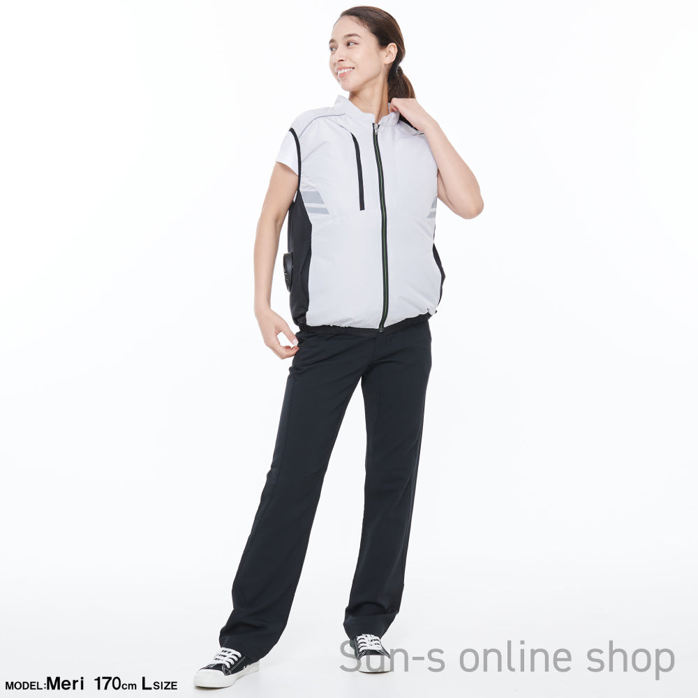 サンエス 空調風神服 反射パイピング付き 安全性の高い脇ファンワークベスト 【ベスト】KF92322