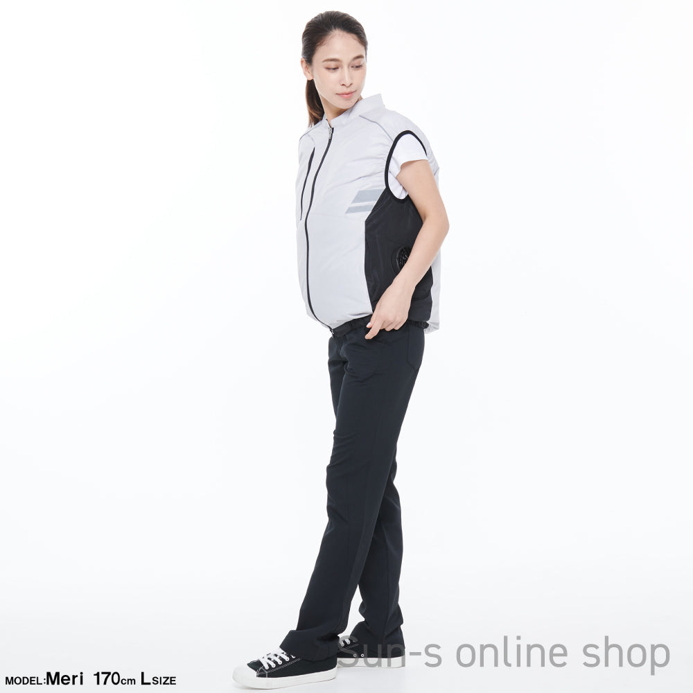 サンエス 空調風神服 反射パイピング付き 安全性の高い脇ファンワークベスト 【ベスト】KF92322