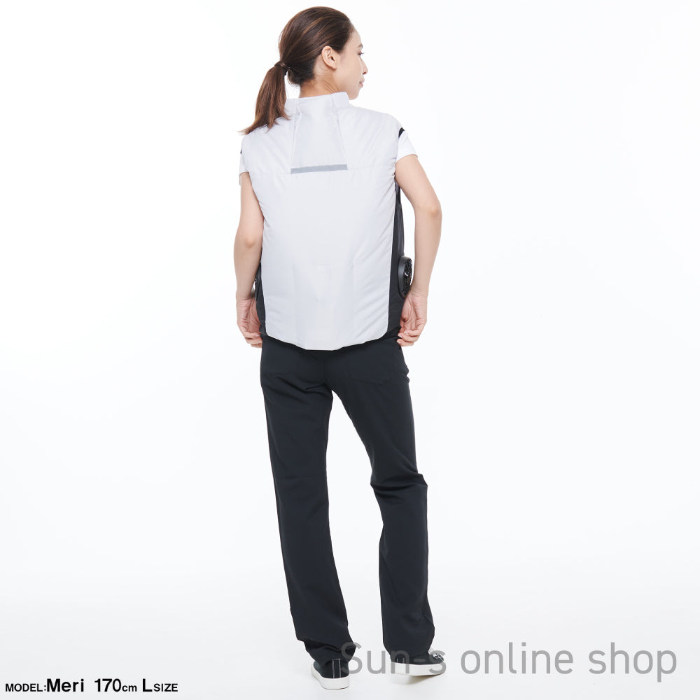 サンエス 空調風神服 反射パイピング付き 安全性の高い脇ファンワークベスト 【ベスト】KF92322