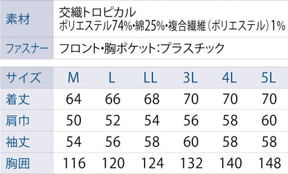 サンエス 空調風神服 脱落防止ネット付き 【ファンネット付長袖ブルゾン】 KF95100V