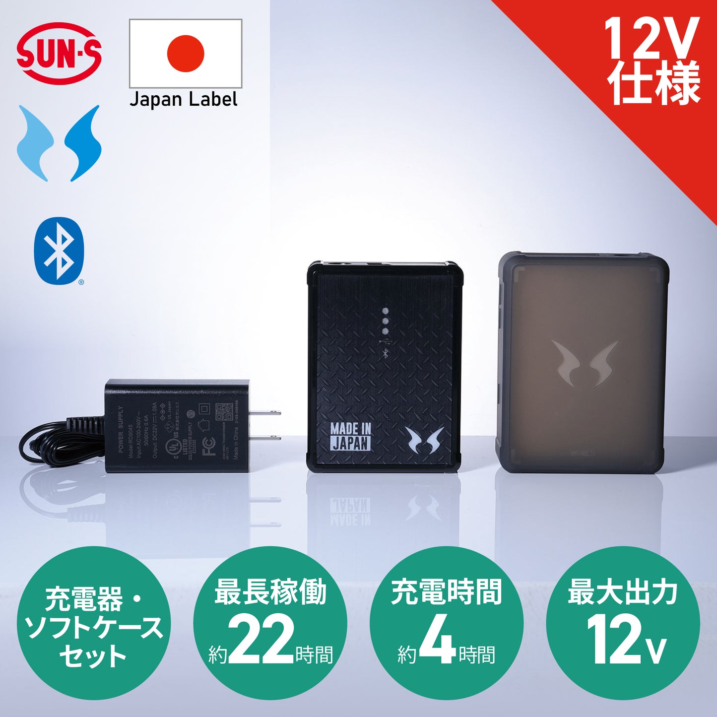 【メーカー保証付】 サンエス 空調風神服® 日本国製【12V仕様リチウムイオンバッテリーセット】2024年モデル RD9291J