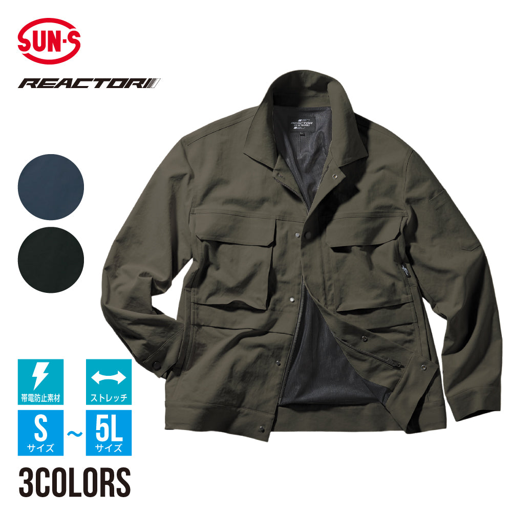 長袖ブルゾン】 REACTOR 仕事中もプライベートもこの一着で RE22511